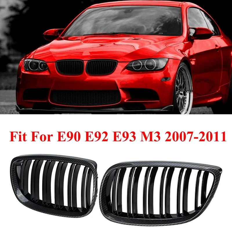 Передняя решетка радиатора для BMW E90 E92 E93 M3 328I 335I 2007-2011 из углеродного волокна