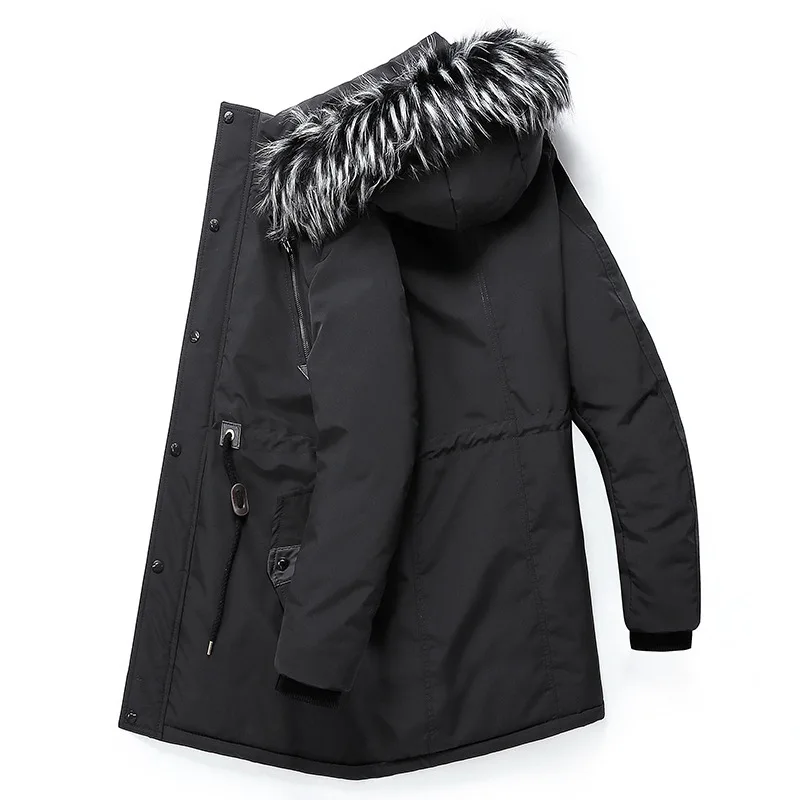 New long Fur collar jacket Winter Men Thick Plus velvet lining warm hooded Casual coat Men windproof Windbreaker Parkas clothing
New long Fur collar jacket Winter Men Thick Plus velvet lining warm hooded Casual coat Men windproof Windbreaker Parkas clothing