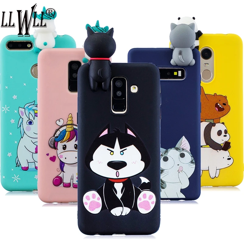 Мягкий мультяшный чехол Husky для Xiaomi Redmi Note 10 9 Pro Max S 9S 10S 8 T 7 6 5 4 X 9A 9C 8A 7A 6A 4A 4X