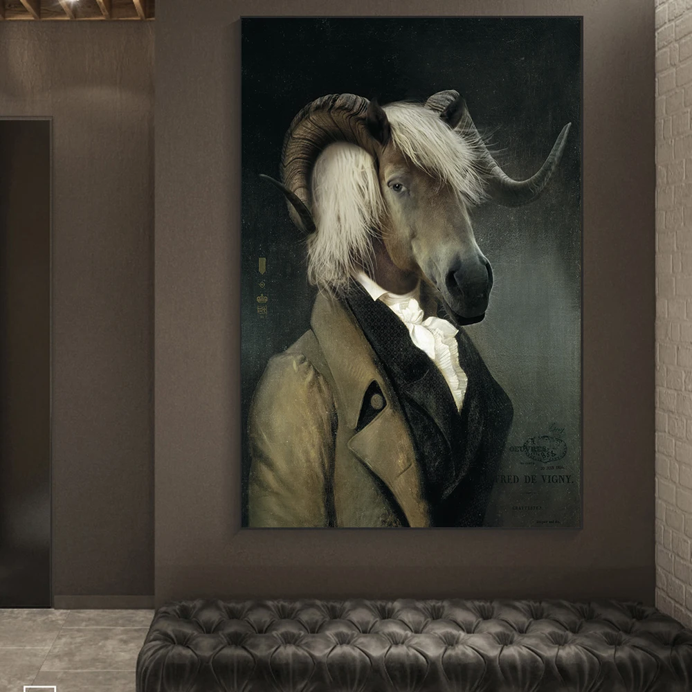 Modern Abstract Gentleman Horse Head Animal Paintings on Canvas for Living Room Art Interior Decoration Living Room Home Decor
Modern Abstract Gentleman Horse Head Animal Paintings on Canvas for Living Room Art Interior Decoration Living Room Home Decor
