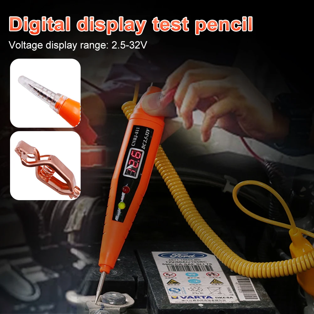 DC 2.5-32V Voltage Test Pen Power Probe Pencil Car Circuit Digital Display Electric Pen CircuitRepair Induction Test Pencil
DC 2.5-32V Voltage Test Pen Power Probe Pencil Car Circuit Digital Display Electric Pen CircuitRepair Induction Test Pencil