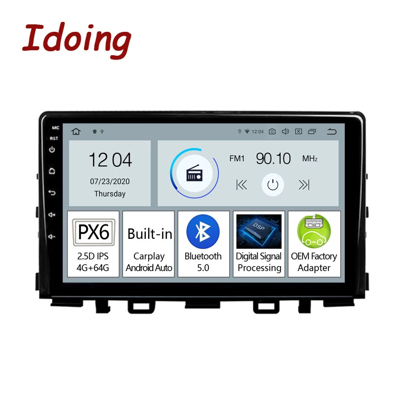 

Idoing 9"Car Radio Stereo Video Player Head Unit Plug And Play For Kia RIO YB KX Cross 2016-2020 Built-in Android11 Auto Carplay