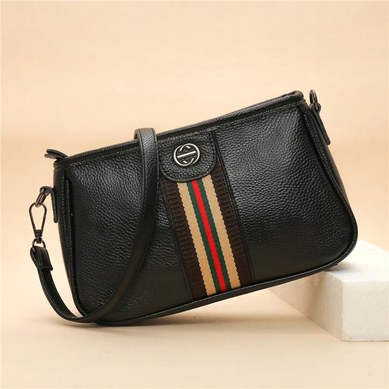 Black Women's Bag Genuine Leather Shoulder Bag Fashion Design Contrast Crossbody Bag 100% Cowhide Messenger Bag Lady Casual Tote
Black Women's Bag Genuine Leather Shoulder Bag Fashion Design Contrast Crossbody Bag 100% Cowhide Messenger Bag Lady Casual Tote