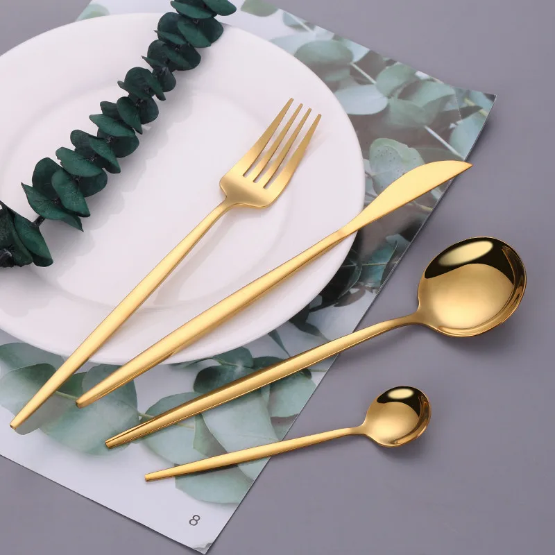 Complete Tableware Sets Golden Fork Spoons Knife Set Stainless Steel Cutlery Set Spoon Fork Set Gold Cutlery Dinnerware Sets
Complete Tableware Sets Golden Fork Spoons Knife Set Stainless Steel Cutlery Set Spoon Fork Set Gold Cutlery Dinnerware Sets