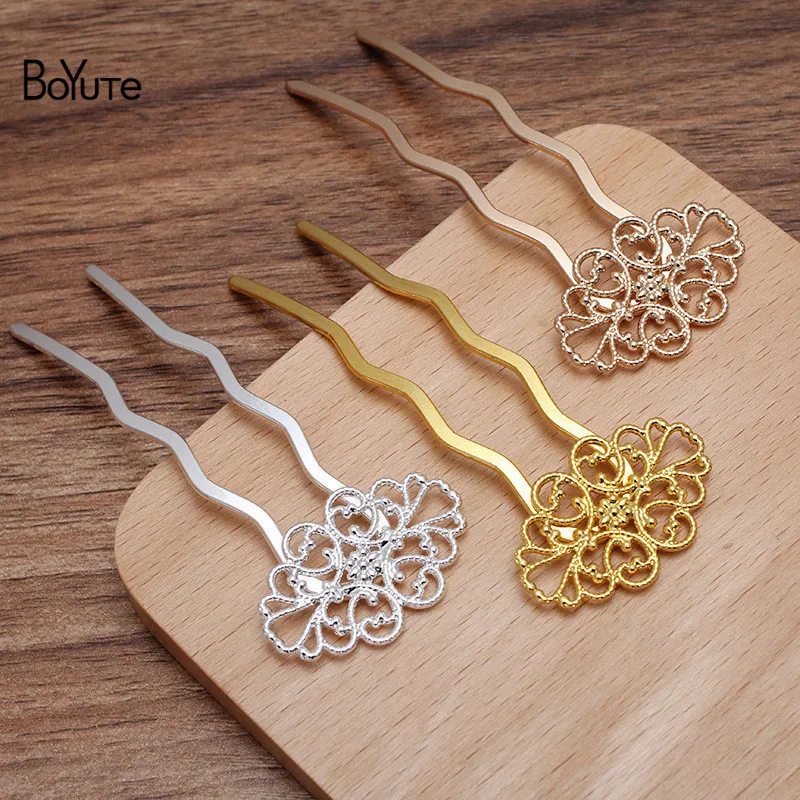 BoYuTe (10 Pieces/Lot) 20*31.5MM Filigree Flower Hair Fork Hairpins Diy Vintage Hair Accessories Jewelry Materials
BoYuTe (10 Pieces/Lot) 20*31.5MM Filigree Flower Hair Fork Hairpins Diy Vintage Hair Accessories Jewelry Materials