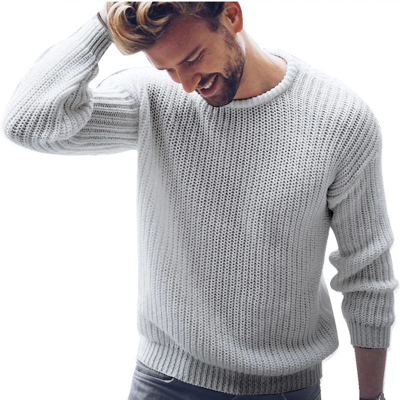 Autumn and winter new men's pullover solid knit top Men's pullover sweater Cotton Sweater Men Pullover Casual Jumper
Autumn and winter new men's pullover solid knit top Men's pullover sweater Cotton Sweater Men Pullover Casual Jumper