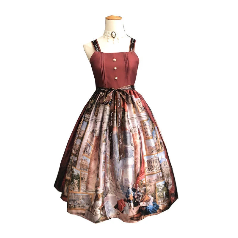 Japanese Girls Tea Party Lolita Dress Harajuku Palace Oil Painting Vintage Lolita Princess Jsk Dresses Women Bow Lace-up Dress
Japanese Girls Tea Party Lolita Dress Harajuku Palace Oil Painting Vintage Lolita Princess Jsk Dresses Women Bow Lace-up Dress