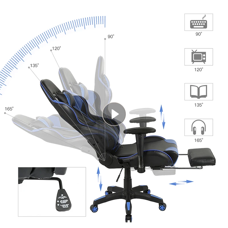 Professional Computer Chair Internet Cafe Sports Car Chair WCG Playing Games Chair Office Chair Leisure Chair Can Recliner HWC
Professional Computer Chair Internet Cafe Sports Car Chair WCG Playing Games Chair Office Chair Leisure Chair Can Recliner HWC