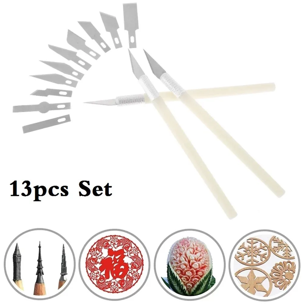 13pcs Precision Cutter Set Hand Engrave Carving Tool Arts & Craft Hobby Kit Wood Carving Cutter Carpentry Woodcut
13pcs Precision Cutter Set Hand Engrave Carving Tool Arts & Craft Hobby Kit Wood Carving Cutter Carpentry Woodcut