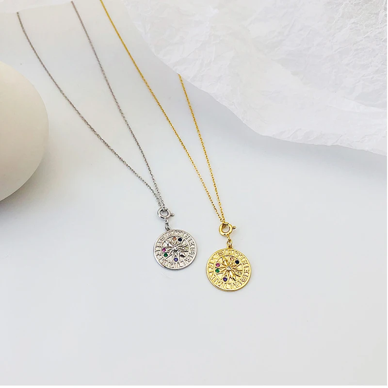 Amaiyllis s925 Sterling Silver CZ Cirzon Compass Pendant Necklace Personality Silver 925 Crystal Long Necklace Jewelry For Women
Amaiyllis s925 Sterling Silver CZ Cirzon Compass Pendant Necklace Personality Silver 925 Crystal Long Necklace Jewelry For Women