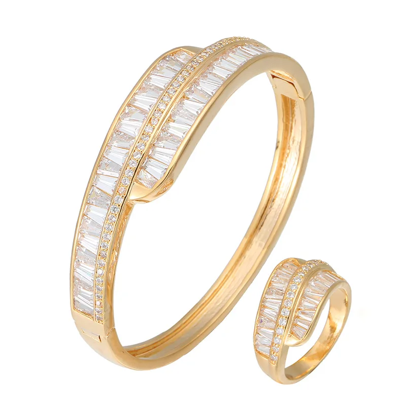 Trendy Clamper CZ Bangle Ring Set RB61228 Jewelry Women Bling Charm Elegant Bracelet Party Gold Silver Plated
Trendy Clamper CZ Bangle Ring Set RB61228 Jewelry Women Bling Charm Elegant Bracelet Party Gold Silver Plated