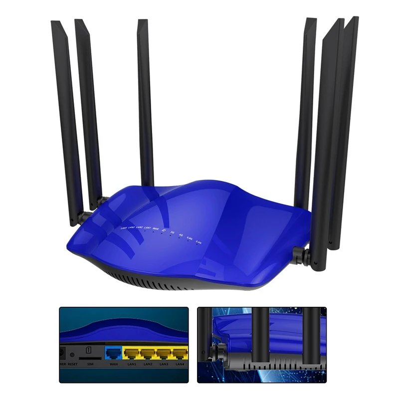 1200 м двухдиапазонный 4G Wi-Fi роутер 4 домашнее сетевое соединение через стену Wi-Fi Смарт-роутер
1200 м двухдиапазонный 4G Wi-Fi роутер 4 домашнее сетевое соединение через стену Wi-Fi Смарт-роутер