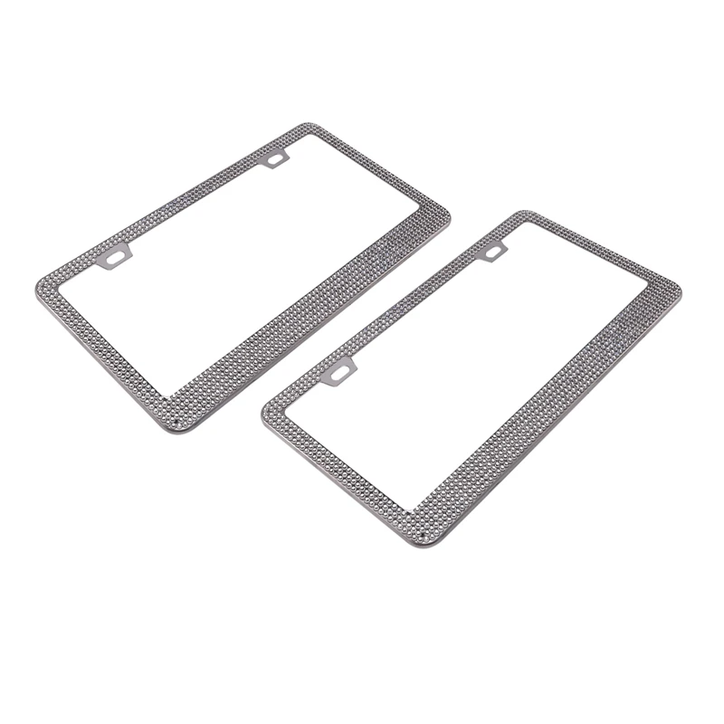 with Drill Shiny Stainless Steel Crystal License Plate Frame Handcrafted Rhinestone Flash Crystal Bling Car Accessories
with Drill Shiny Stainless Steel Crystal License Plate Frame Handcrafted Rhinestone Flash Crystal Bling Car Accessories