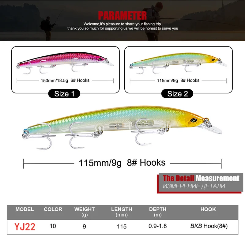 1 Pcs Laser Lifelike Minnow Fishing Lure 11.5cm 9g Crankbait Hard Bait Tight Wobbler Jerkbait Trolling Bass Pike Carp Fishing 
1 Pcs Laser Lifelike Minnow Fishing Lure 11.5cm 9g Crankbait Hard Bait Tight Wobbler Jerkbait Trolling Bass Pike Carp Fishing