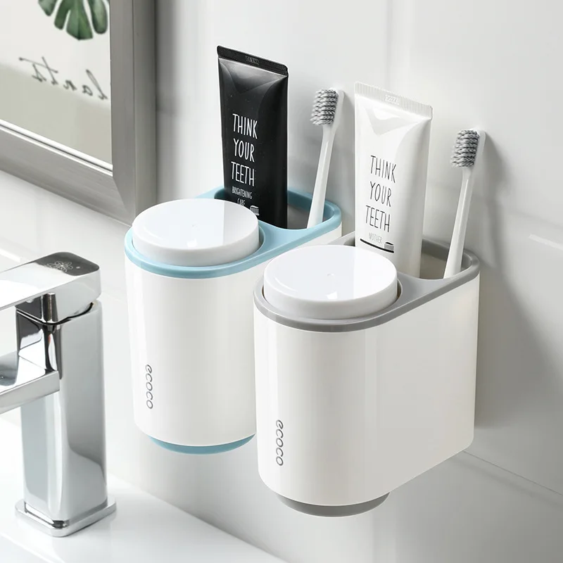Magnetic Bathroom Accessories Set Toothbrush Holder Strong Suction Cup Tooth Brush Holder with Wash Cup Hanging Storage Rack
Magnetic Bathroom Accessories Set Toothbrush Holder Strong Suction Cup Tooth Brush Holder with Wash Cup Hanging Storage Rack