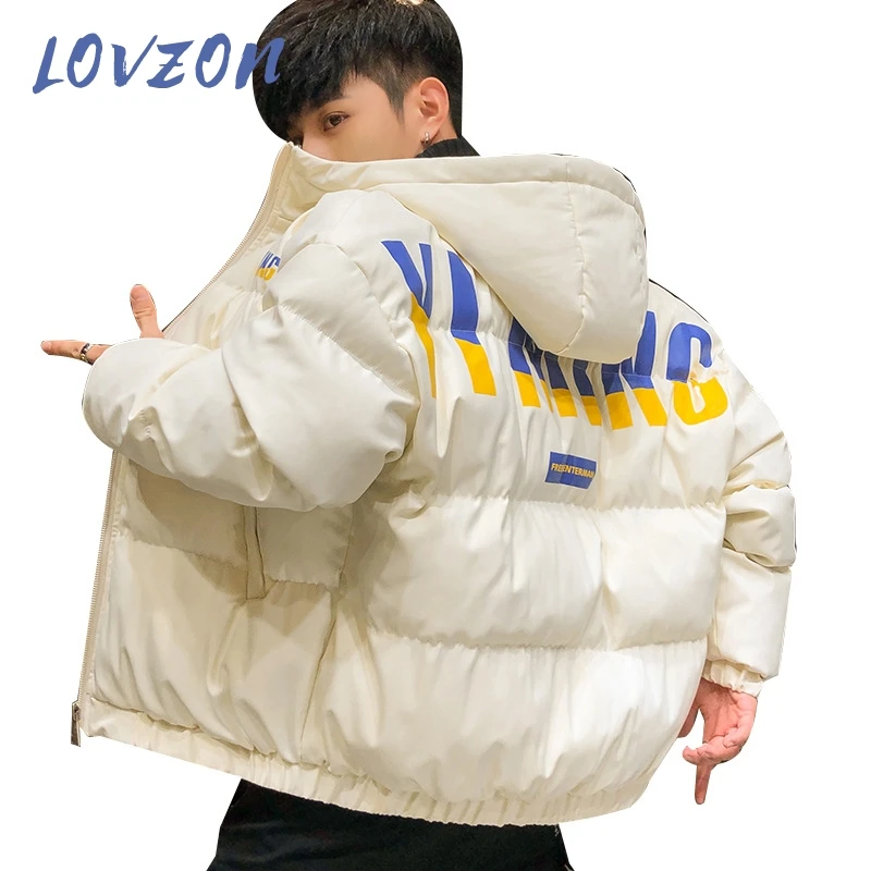 LOVZON 2021 Winter Warm Cotton-padded Coats Men Letter Printed Thicken Jacket Fashion Street Thick Parkas Hooded Men's Clothing
LOVZON 2021 Winter Warm Cotton-padded Coats Men Letter Printed Thicken Jacket Fashion Street Thick Parkas Hooded Men's Clothing