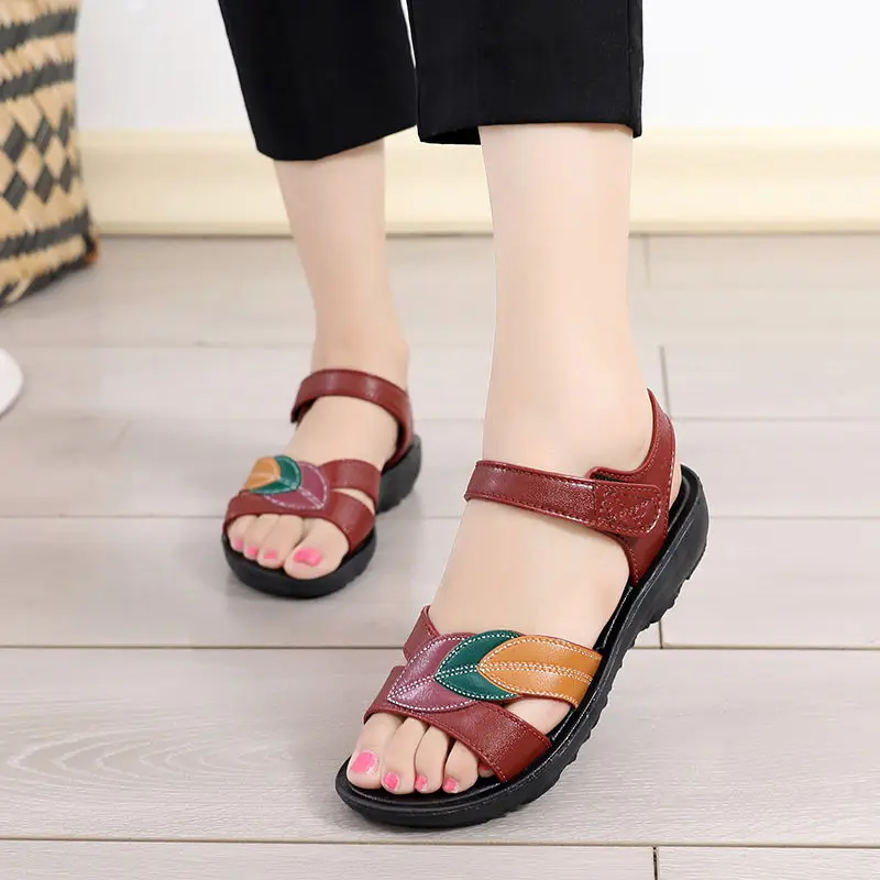 New Women Sandals Soft Three Color Stitching Ladies Sandals Comfortable Flat Sandals Open Toe Beach Shoes Woman Footwear 8u7
New Women Sandals Soft Three Color Stitching Ladies Sandals Comfortable Flat Sandals Open Toe Beach Shoes Woman Footwear 8u7