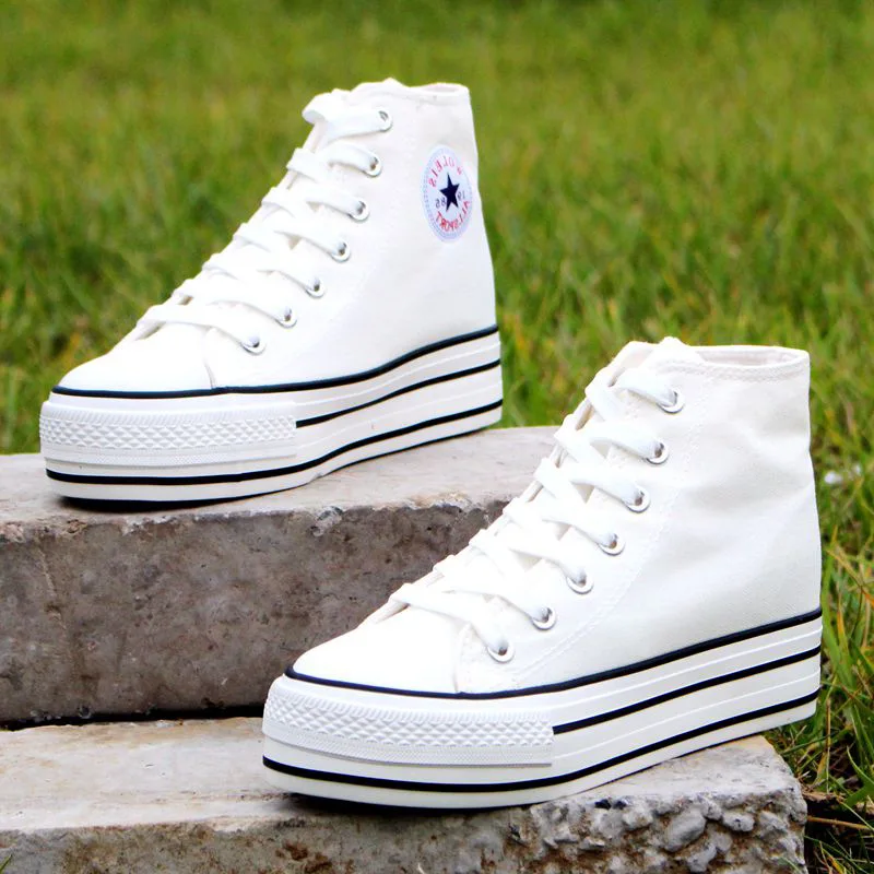 High-top 5.5cm Thick-soled Canvas Shoes Women Simplicity Lace-up Outdoor Student All-match Breathable Casual Shoes Women Trend
High-top 5.5cm Thick-soled Canvas Shoes Women Simplicity Lace-up Outdoor Student All-match Breathable Casual Shoes Women Trend