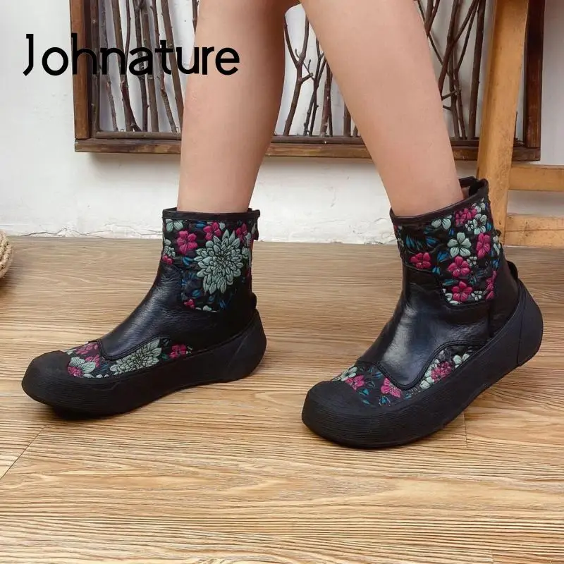 Johnature Print Shoes Women Boots Genuine Leather Autumn/Winter 2022 New Round Toe Leisure Handmade Concise Flower Ankle Boots
Johnature Print Shoes Women Boots Genuine Leather Autumn/Winter 2022 New Round Toe Leisure Handmade Concise Flower Ankle Boots