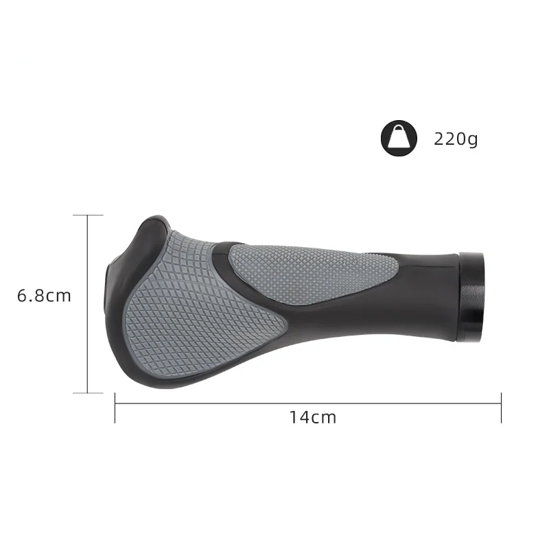 

Ergonomic Bicycle Grips Handlebar TPR Rubber Casing Sheath Tone Non-Slip MTB Cycling Hand Rest Shock Absorption Bar End