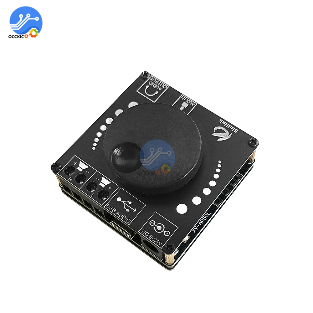 Mini Bluetooth 5.0 50WX2 Wireless Audio Power Digital Stereo Amplifier Board Module Amp 3.5MM AUX USB volume control XY-AP50L
Mini Bluetooth 5.0 50WX2 Wireless Audio Power Digital Stereo Amplifier Board Module Amp 3.5MM AUX USB volume control XY-AP50L