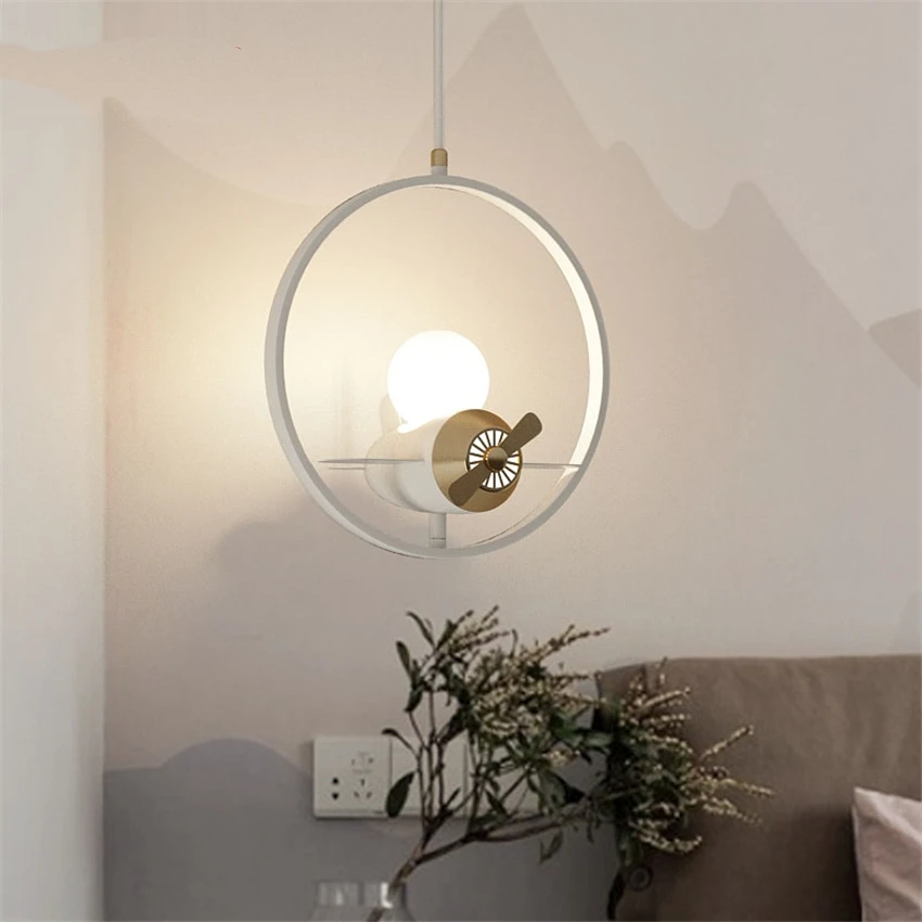 Nordic Aircraft Head Ring Pendant Lights Bedroom Bedside Aisle Small Plane Children's Room Dining Room Hanging Lights Lighting
Nordic Aircraft Head Ring Pendant Lights Bedroom Bedside Aisle Small Plane Children's Room Dining Room Hanging Lights Lighting