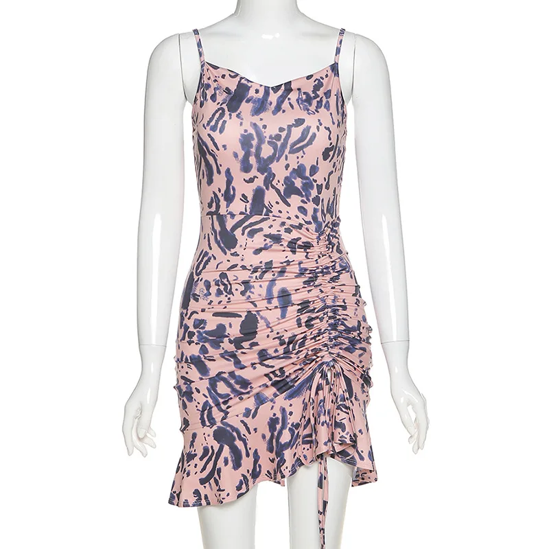 2020 Print Sleeveless Ruffles Ruched Sexy Mini Dress Spring Summer Women Fashion Streetwear Outfits Club Wear
2020 Print Sleeveless Ruffles Ruched Sexy Mini Dress Spring Summer Women Fashion Streetwear Outfits Club Wear