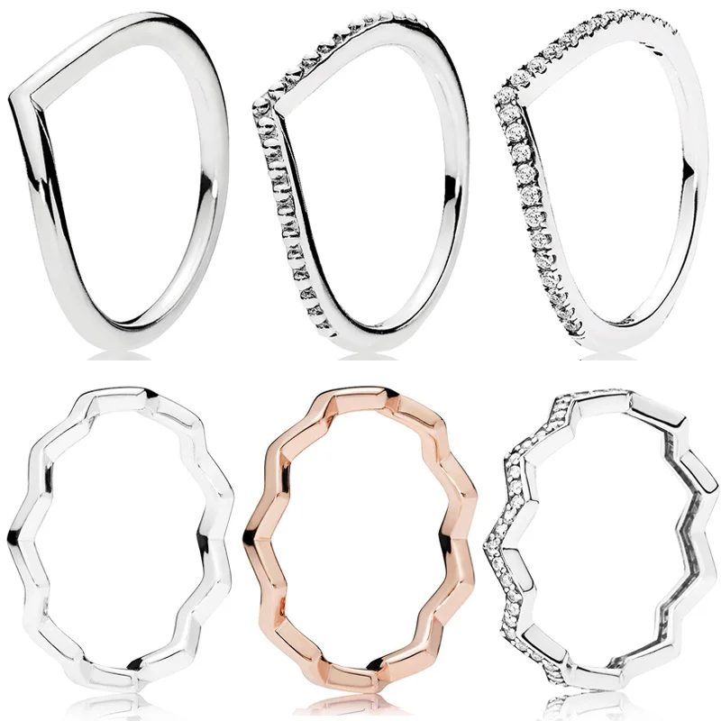Original 925 Sterling Silver Shimmering Zig Zag Wish Bone Ring Set Ring For Women Gift Popular DIY Jewelry
Original 925 Sterling Silver Shimmering Zig Zag Wish Bone Ring Set Ring For Women Gift Popular DIY Jewelry