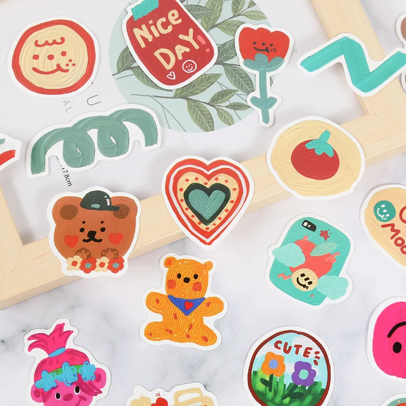 40pcs Kawaii Bear Flower Smile Decorative Stickers Japanese Ins Style DIY Scrapbooking Cup Stick Label Diary Stationery Stickers
40pcs Kawaii Bear Flower Smile Decorative Stickers Japanese Ins Style DIY Scrapbooking Cup Stick Label Diary Stationery Stickers