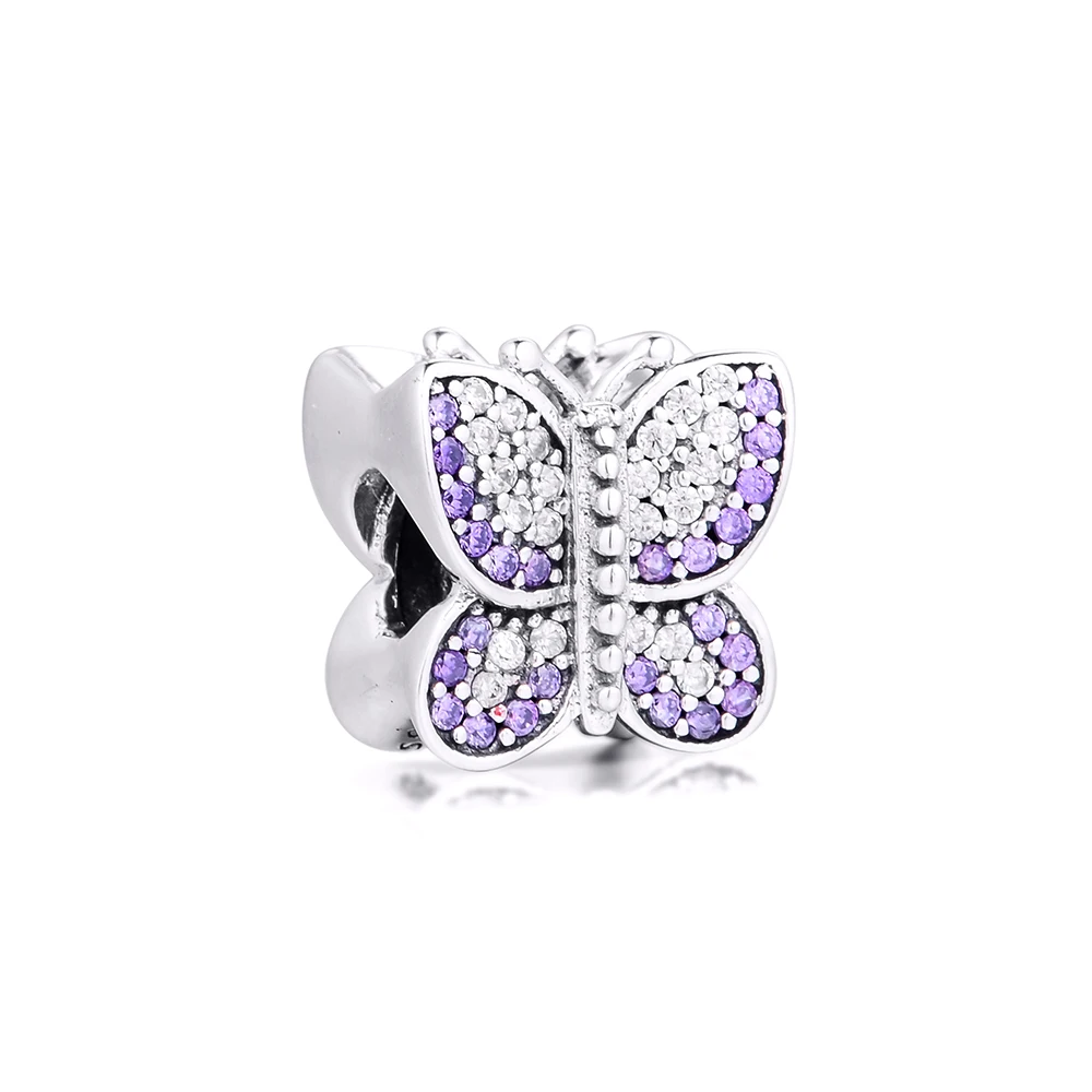 Authentic 925 Sterling Silver Sparkling Butterfly Charms Purple Crystal Beads for Jewelry Making Fits Europe Bracelet Berloques
Authentic 925 Sterling Silver Sparkling Butterfly Charms Purple Crystal Beads for Jewelry Making Fits Europe Bracelet Berloques