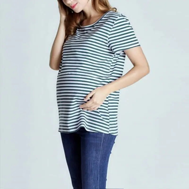 2020 New Women ropa de mujer shirt maternity Mom Pregnant clothes Nursing Baby Maternity Short Sleeved Striped tees Clothes
2020 New Women ropa de mujer shirt maternity Mom Pregnant clothes Nursing Baby Maternity Short Sleeved Striped tees Clothes