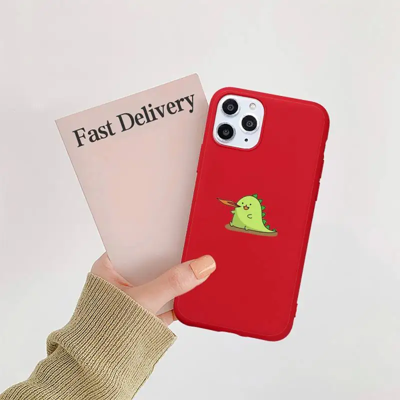 Cute Dinosaur Phone Case Candy Color Red for iPhone 11 12 pro XS MAX 8 7 6 6S Plus X 5S SE 2020 XR
Cute Dinosaur Phone Case Candy Color Red for iPhone 11 12 pro XS MAX 8 7 6 6S Plus X 5S SE 2020 XR