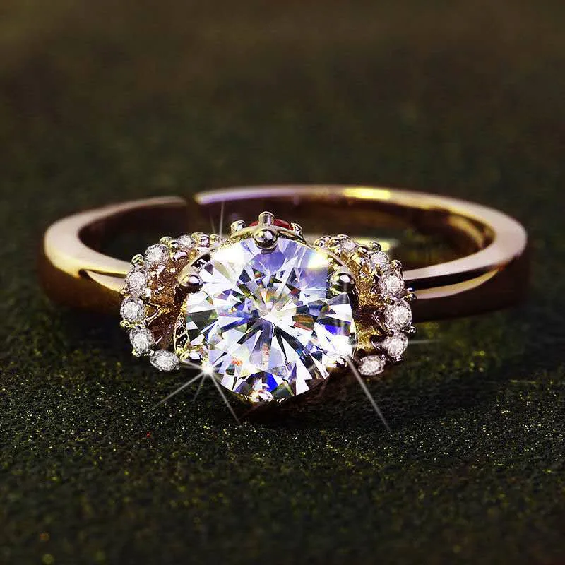 Trendy Round Crystal Zircon Ring for Women Engagement Party Wedding Female Rings Jewelry Hand Accessories Valentine For Her
Trendy Round Crystal Zircon Ring for Women Engagement Party Wedding Female Rings Jewelry Hand Accessories Valentine For Her