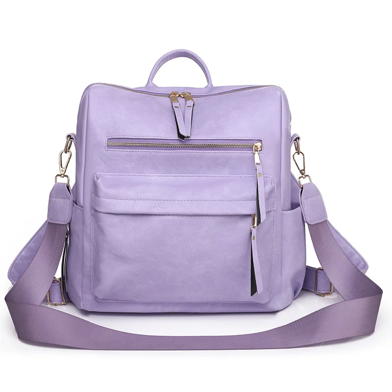 Фото Женская сумка 2021 Новая розовая фиолетовая вместительная через плечо портативная