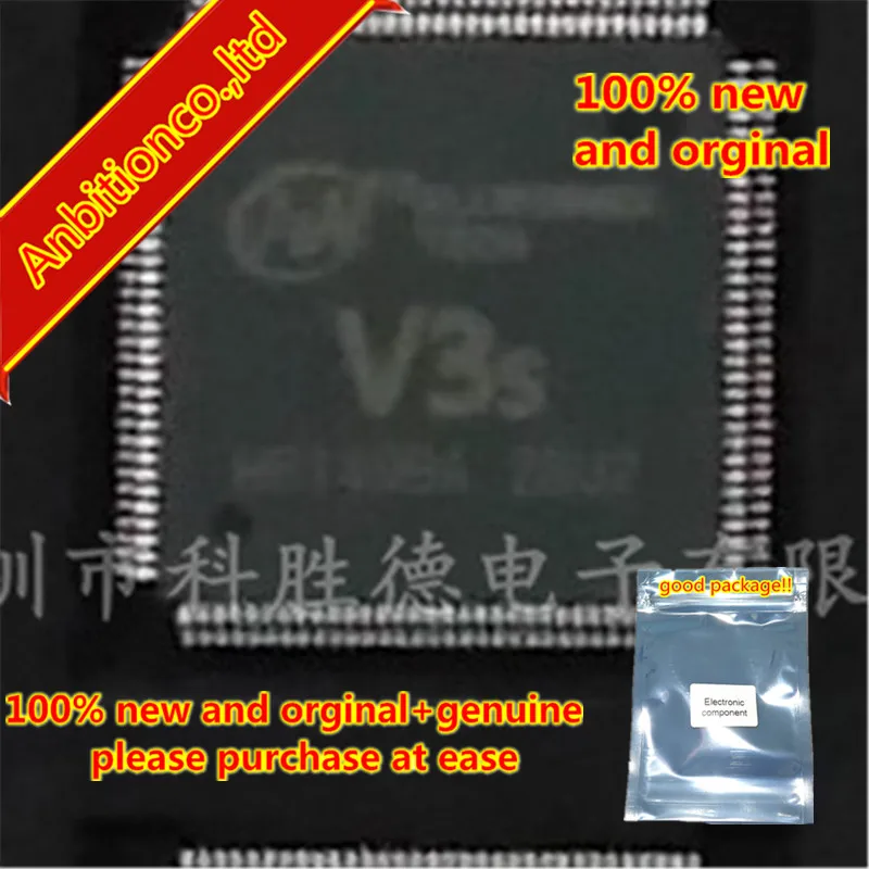 1 шт. 100% новый и оригинальный V3S + AXP203 четырехъядерный процессор процессора для