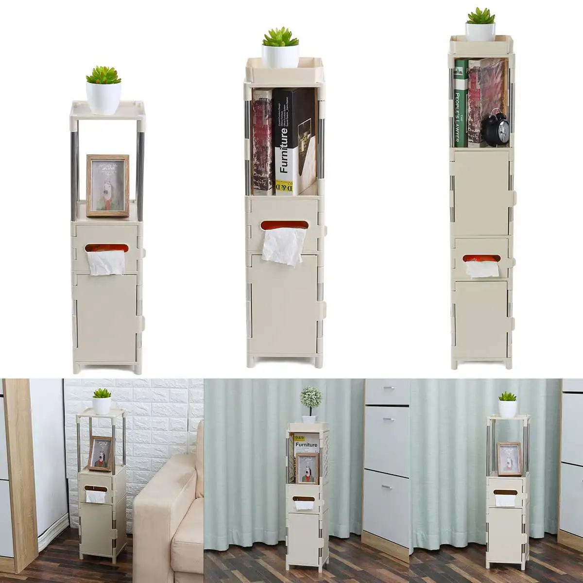 3/4 Tiers Floor Shelf Side Cabinet Locker Storage Box Rack Racks Holder Waterproof Bathroom Toilet Kitchen Office Library
3/4 Tiers Floor Shelf Side Cabinet Locker Storage Box Rack Racks Holder Waterproof Bathroom Toilet Kitchen Office Library