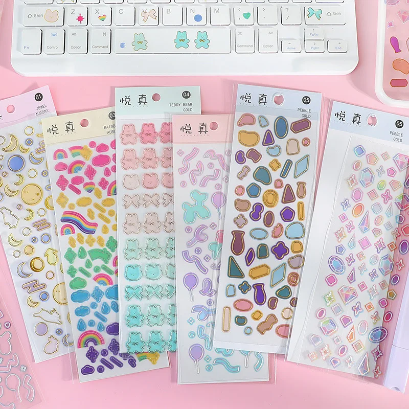 Shiny Bronzing Stickers Cute DIY School Decoration Stick-Up Toy Scrapbooking Children Paste Album Stationery Sticker
Shiny Bronzing Stickers Cute DIY School Decoration Stick-Up Toy Scrapbooking Children Paste Album Stationery Sticker