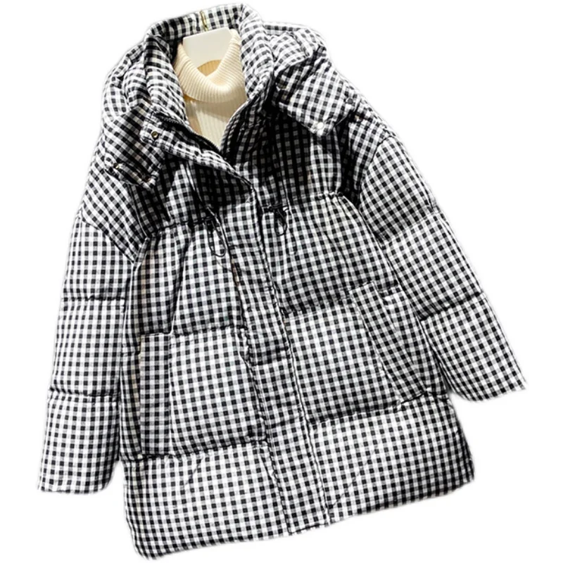 LY VAREY LIN Winter Women Jacket Zipper Warm Snow out wear Long sleeve Hooded Plaid Loose Casual Jacket 90% White Duck Down Coat
LY VAREY LIN Winter Women Jacket Zipper Warm Snow out wear Long sleeve Hooded Plaid Loose Casual Jacket 90% White Duck Down Coat