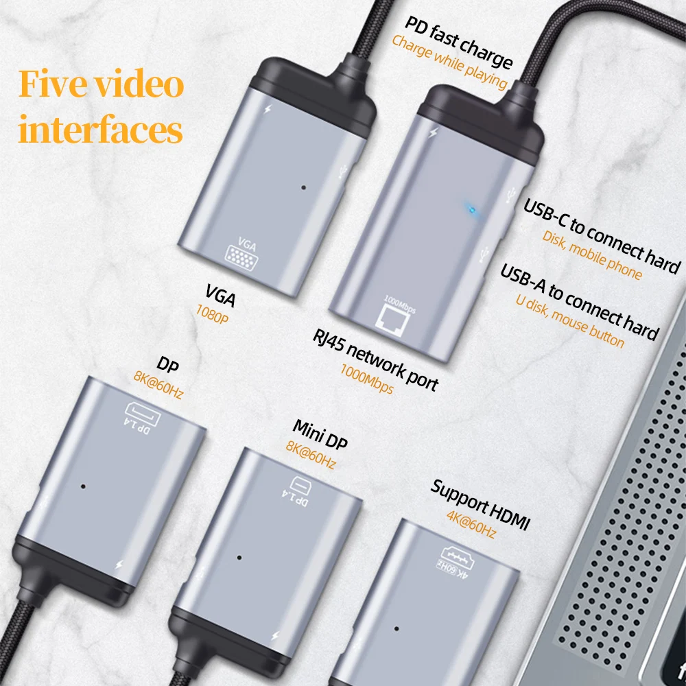 ihuigol Upgrade USB C Ethernet USB-C to RJ45/VGA/DP/HDMI-compatible/MiniDP HD Video Converter for MacBook Samsung Type-C Adapter
ihuigol Upgrade USB C Ethernet USB-C to RJ45/VGA/DP/HDMI-compatible/MiniDP HD Video Converter for MacBook Samsung Type-C Adapter