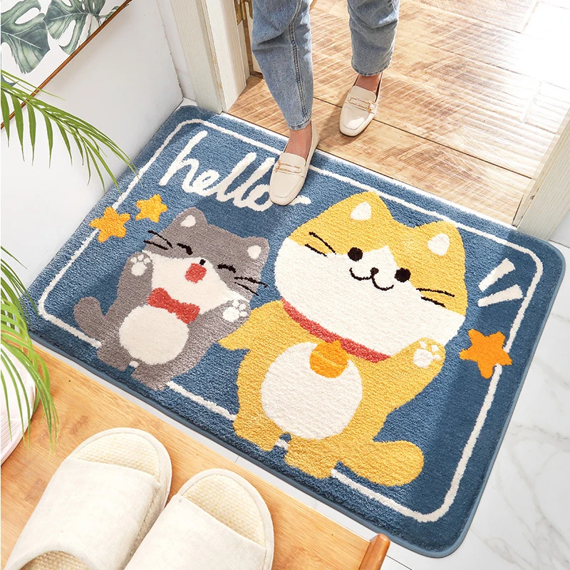 Modern Cartoon Dog Door Mat Thicken Super Soft Flocking Floor Mat Anti-Slip Bath Mat Hallway Entrance Doormats Bedroom Rug Mats
Modern Cartoon Dog Door Mat Thicken Super Soft Flocking Floor Mat Anti-Slip Bath Mat Hallway Entrance Doormats Bedroom Rug Mats