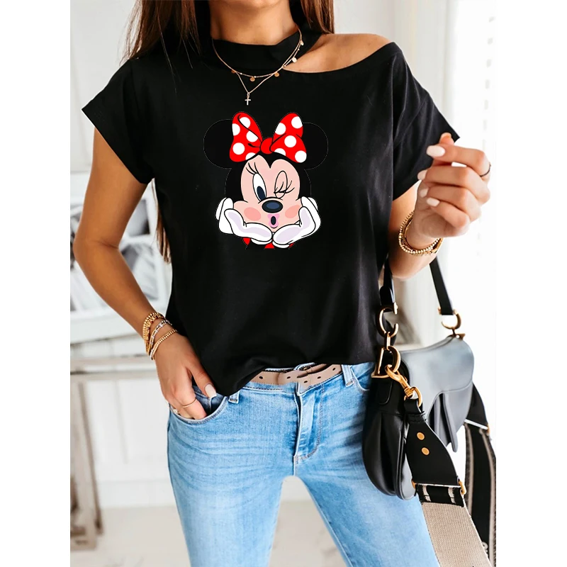 Sexy Mickey Mouse Top Strapless T-Shirt Women Short-Sleeved 2021 Summer Casual Retro Street Style Cute Minnie Hollow Personality
Sexy Mickey Mouse Top Strapless T-Shirt Women Short-Sleeved 2021 Summer Casual Retro Street Style Cute Minnie Hollow Personality