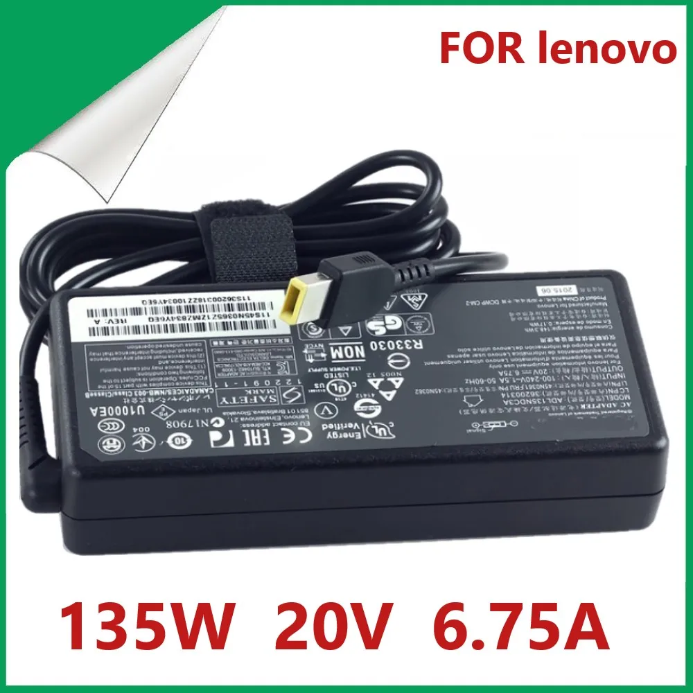 20V 6.75A 135W адаптер переменного тока питания зарядное устройство для Lenovo ThinkPad T440p T550p
