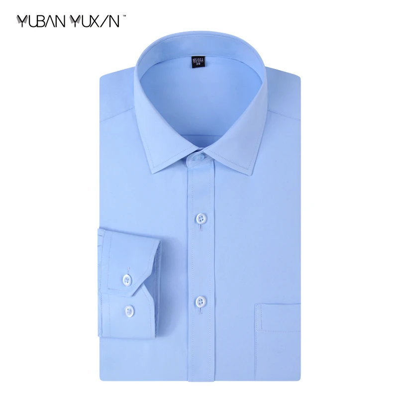 YUBANYUXIN Brand Men Spring Autumn 40% Cotton Business Blue Solid Color Dress Shirt S-8XL Breathable Long Sleeve Slim Fit Shirt
YUBANYUXIN Brand Men Spring Autumn 40% Cotton Business Blue Solid Color Dress Shirt S-8XL Breathable Long Sleeve Slim Fit Shirt