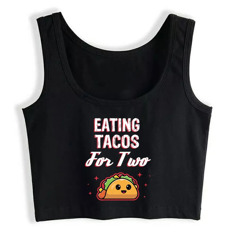 Crop Top Female Eating Tacos For Two Pregnancy Pregnant Tacos Love O-Neck White Custom Tops Women
Crop Top Female Eating Tacos For Two Pregnancy Pregnant Tacos Love O-Neck White Custom Tops Women