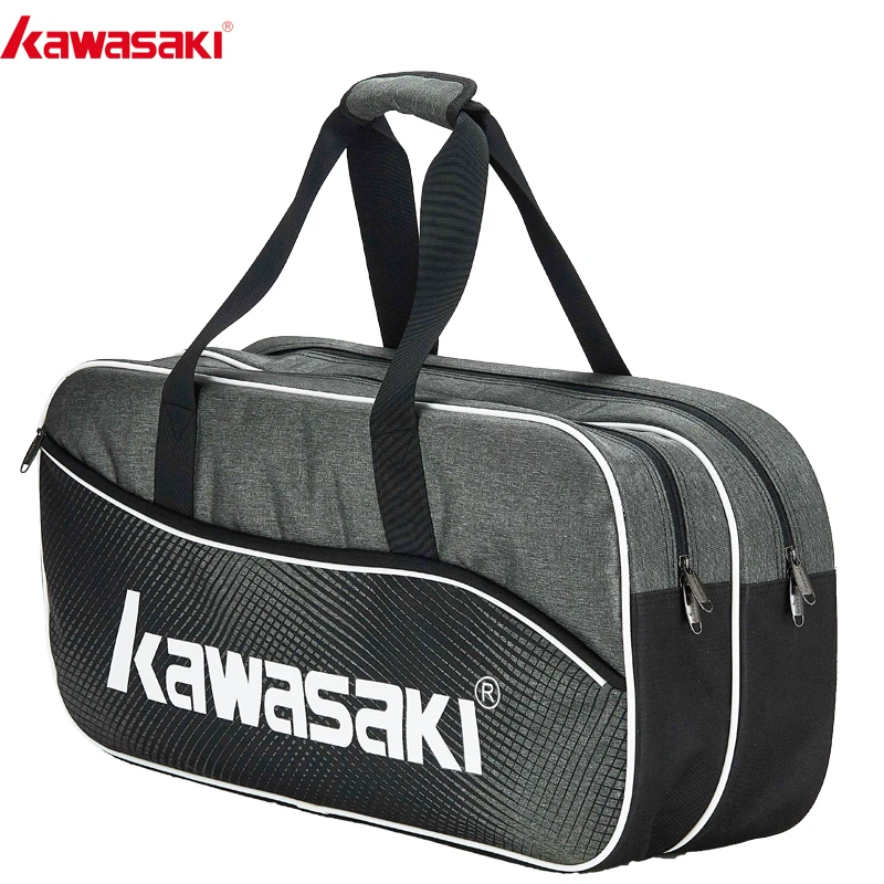 Kawasaki Badminton Bag Large Capacity Racquet Basic Series Sports Gray Bag For 6 Badminton Rackets KBB-8655,8656