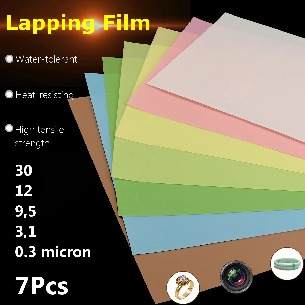 7pcs 8.7 X 11inch Lapping Film Sheets Assortment Precision for Polishing Sandpaper 1500/2000/4000/6000/8000/10000/12000 Grits
7pcs 8.7 X 11inch Lapping Film Sheets Assortment Precision for Polishing Sandpaper 1500/2000/4000/6000/8000/10000/12000 Grits