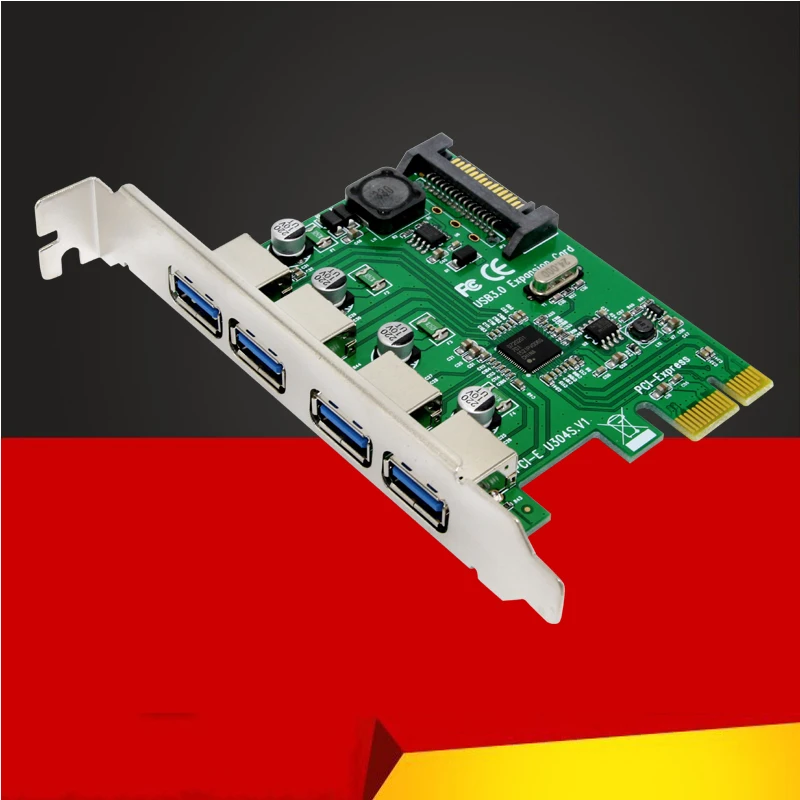 Плата расширения PCI Express с 4 портами USB 3,0, PCIe, PCI-E на USB3.0, адаптер, преобразователь для PCI-E x1 x4 x8 x16, слот для ПК 
Плата расширения PCI Express с 4 портами USB 3,0, PCIe, PCI-E на USB3.0, адаптер, преобразователь для PCI-E x1 x4 x8 x16, слот для ПК