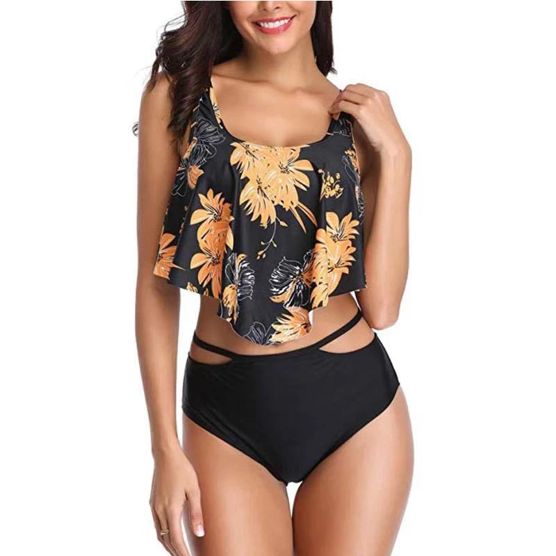 2021 High Waist Printed Women's Bikini Set Ruffled Ladies Bikini Swimsuit Halter Swimwear
2021 High Waist Printed Women's Bikini Set Ruffled Ladies Bikini Swimsuit Halter Swimwear