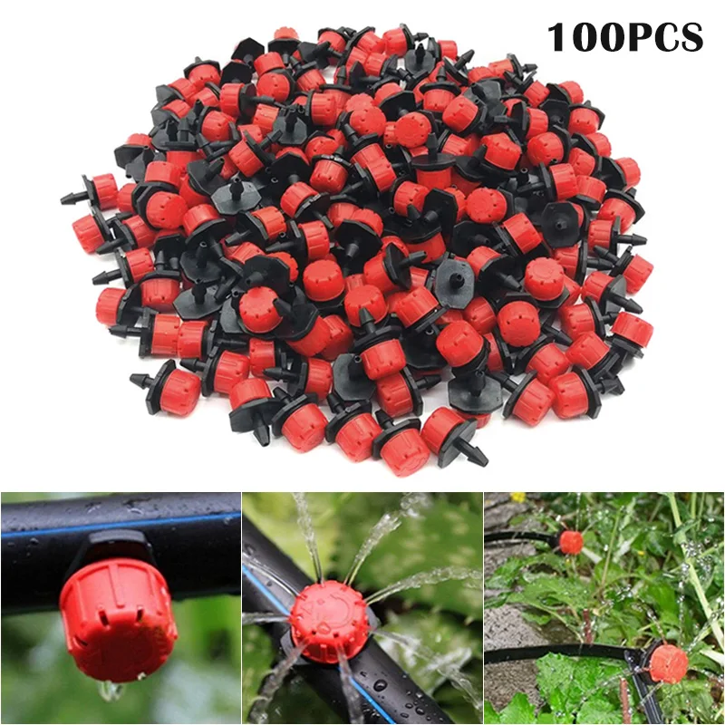 Newest 100 Pcs Adjustable Irrigation Misting Micro Flow Dripper Drip Head Garden Hose Sprinklers Watering Tool
Newest 100 Pcs Adjustable Irrigation Misting Micro Flow Dripper Drip Head Garden Hose Sprinklers Watering Tool