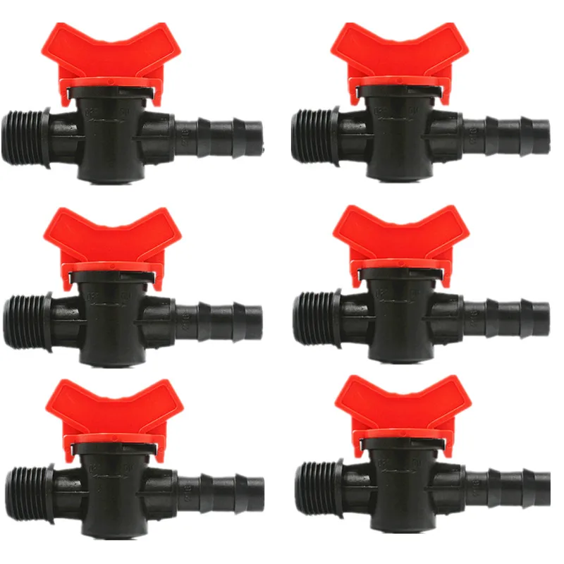 10pcs 1/2" 3/4" Male Thread-Barb Valve Mini Valve For LDPE Tubing Micro Drip Irrigation Fittings For Garden Lawn Watering
10pcs 1/2" 3/4" Male Thread-Barb Valve Mini Valve For LDPE Tubing Micro Drip Irrigation Fittings For Garden Lawn Watering